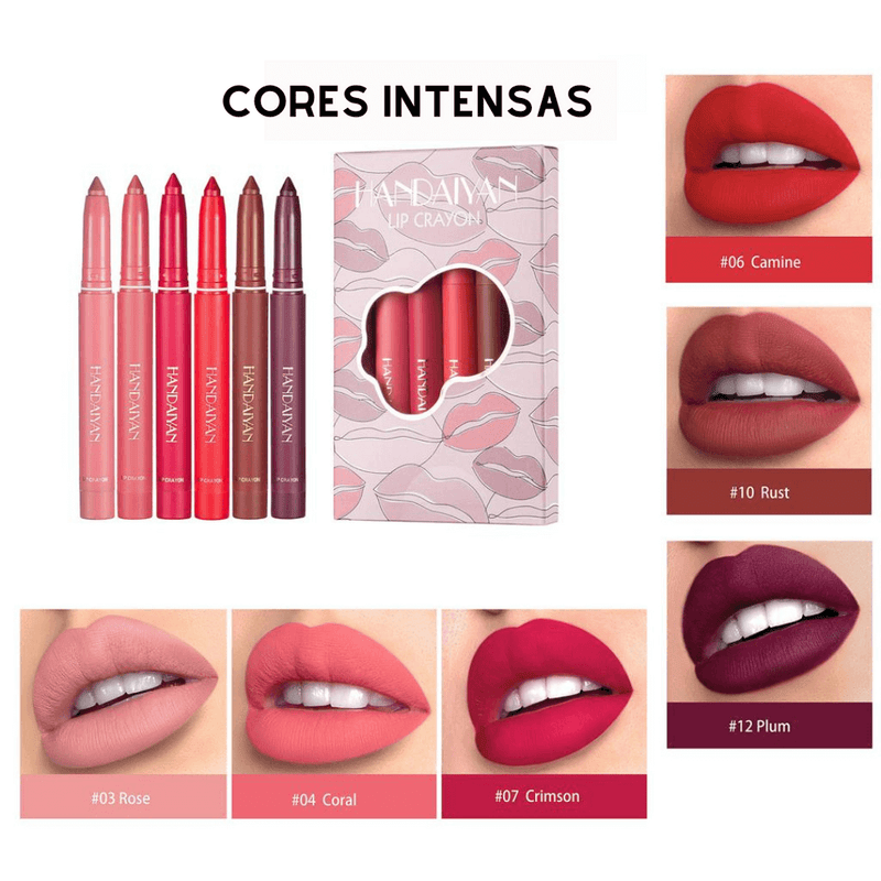 Batom Beauty Lips Delicado e Elegante - Cores Intensas