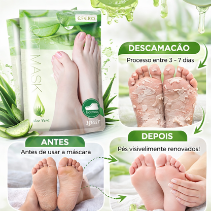 Máscara Peeling Renovadora para os Pés Aloe Vera