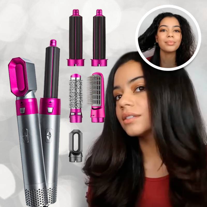 A Magic Hair 5 em 1 é uma escova multifuncional capaz de secar, escovar, alisar, ondular e criar um penteado personalizado em questão de minutos! Tudo isso em um único aparelho!